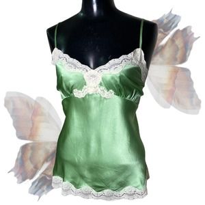 Tinkerbell SIlk Lace Y2K Cami (L)